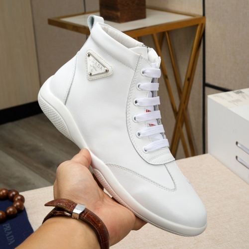 Replica Prada High Top Shoes For Men #1163909 $88.00 USD for Wholesale