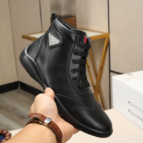 Replica Prada High Top Shoes For Men #1163910 $88.00 USD for Wholesale