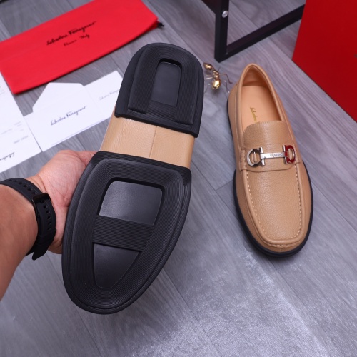 Replica Salvatore Ferragamo Leather Shoes For Men #1163919 $92.00 USD for Wholesale