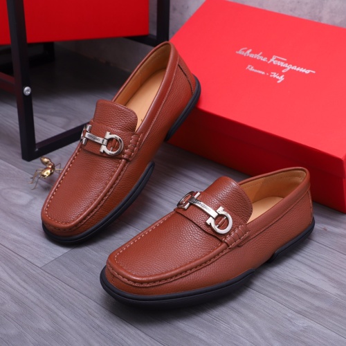 Salvatore Ferragamo Leather Shoes For Men #1163920 $92.00 USD, Wholesale Replica Salvatore Ferragamo Leather Shoes