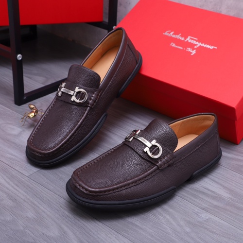 Salvatore Ferragamo Leather Shoes For Men #1163921 $92.00 USD, Wholesale Replica Salvatore Ferragamo Leather Shoes