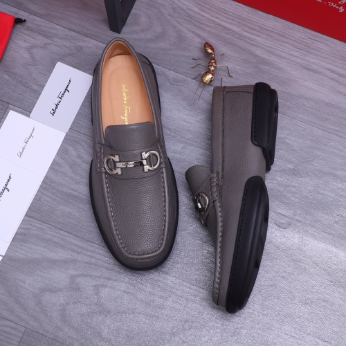 Replica Salvatore Ferragamo Leather Shoes For Men #1163922 $92.00 USD for Wholesale