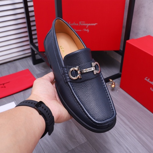 Replica Salvatore Ferragamo Leather Shoes For Men #1163923 $92.00 USD for Wholesale