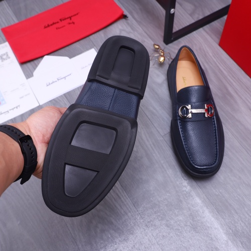Replica Salvatore Ferragamo Leather Shoes For Men #1163923 $92.00 USD for Wholesale