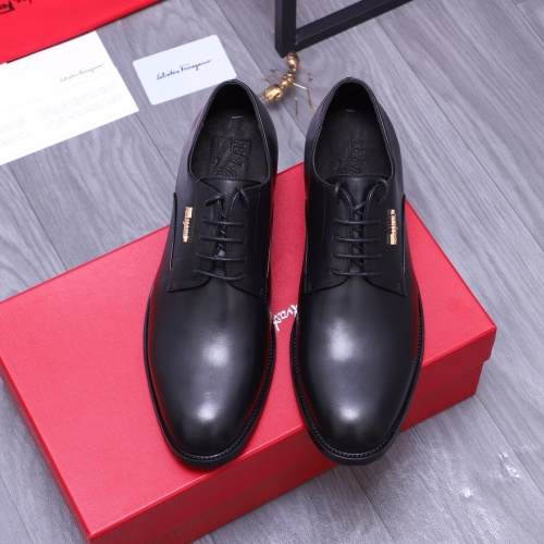 Replica Salvatore Ferragamo Leather Shoes For Men #1164222 $82.00 USD for Wholesale