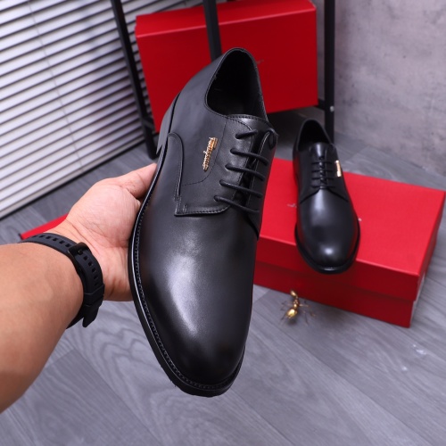 Replica Salvatore Ferragamo Leather Shoes For Men #1164222 $82.00 USD for Wholesale