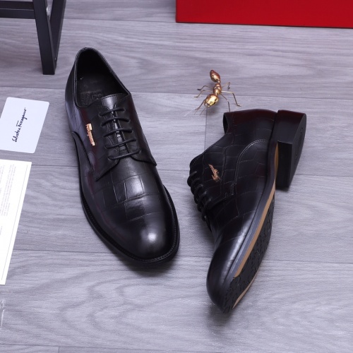 Replica Salvatore Ferragamo Leather Shoes For Men #1164223 $82.00 USD for Wholesale