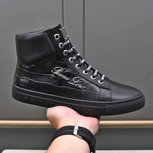 Replica Philipp Plein PP High Tops Shoes For Men #1164253 $85.00 USD for Wholesale