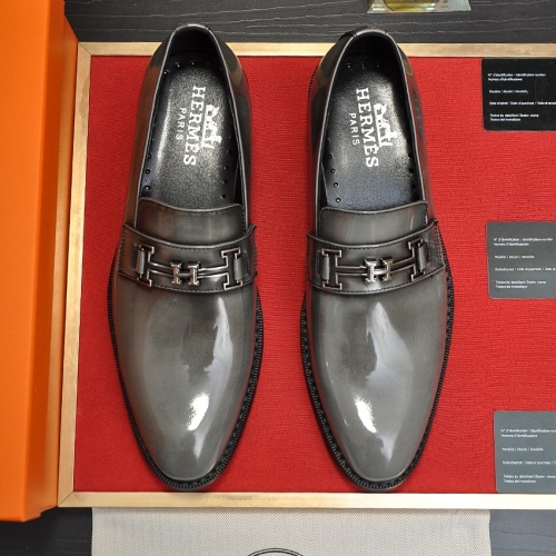 Replica Hermes Leather Shoes For Men #1164279 $88.00 USD for Wholesale
