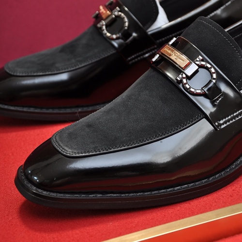 Replica Salvatore Ferragamo Leather Shoes For Men #1164282 $88.00 USD for Wholesale