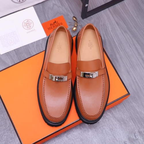 Replica Hermes Leather Shoes For Men #1164324 $130.00 USD for Wholesale