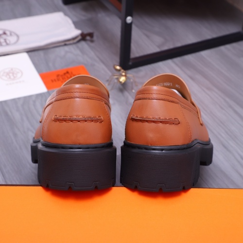 Replica Hermes Leather Shoes For Men #1164324 $130.00 USD for Wholesale