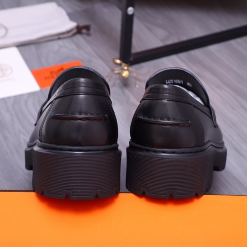 Replica Hermes Leather Shoes For Men #1164325 $130.00 USD for Wholesale