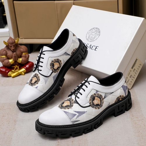 Versace Leather Shoes For Men #1164342 $82.00 USD, Wholesale Replica Versace Leather Shoes