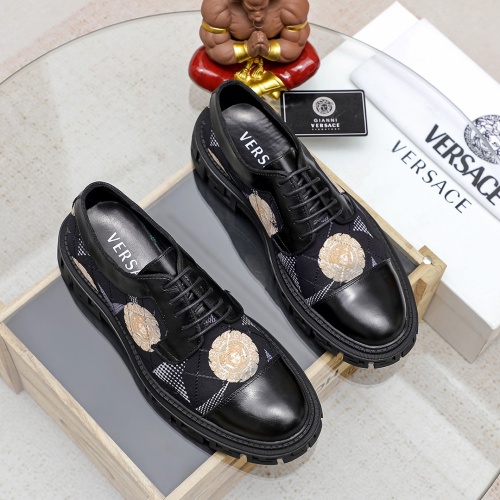 Replica Versace Leather Shoes For Men #1164343 $82.00 USD for Wholesale