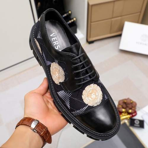 Replica Versace Leather Shoes For Men #1164343 $82.00 USD for Wholesale