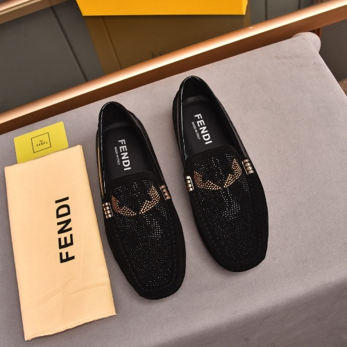 Replica Fendi Leather Shoes For Men #1164349 $72.00 USD for Wholesale