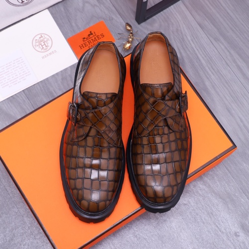Replica Hermes Leather Shoes For Men #1164367 $130.00 USD for Wholesale
