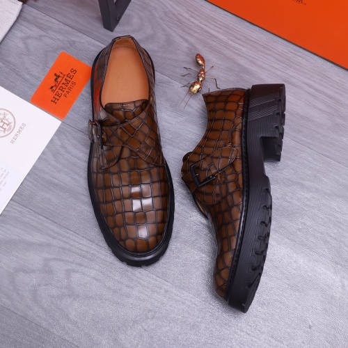 Replica Hermes Leather Shoes For Men #1164367 $130.00 USD for Wholesale