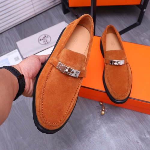 Replica Hermes Leather Shoes For Men #1164370 $130.00 USD for Wholesale