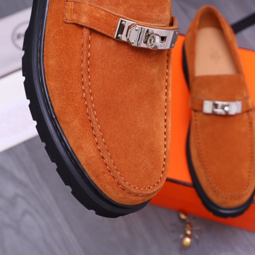 Replica Hermes Leather Shoes For Men #1164370 $130.00 USD for Wholesale