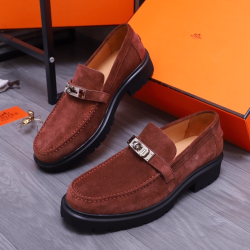 Hermes Leather Shoes For Men #1164371 $130.00 USD, Wholesale Replica Hermes Leather Shoes