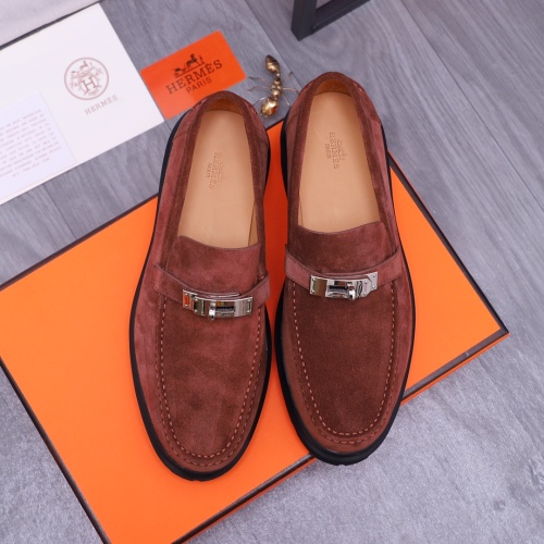 Replica Hermes Leather Shoes For Men #1164371 $130.00 USD for Wholesale