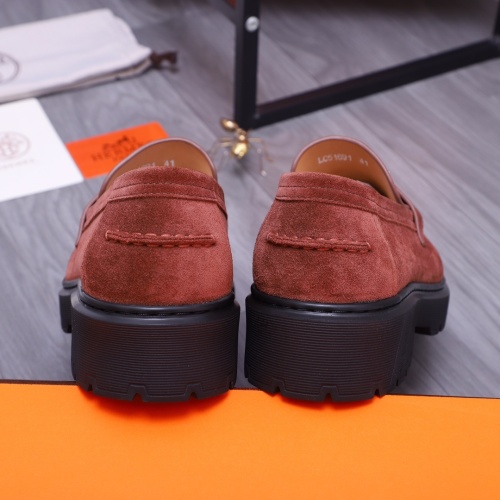 Replica Hermes Leather Shoes For Men #1164371 $130.00 USD for Wholesale
