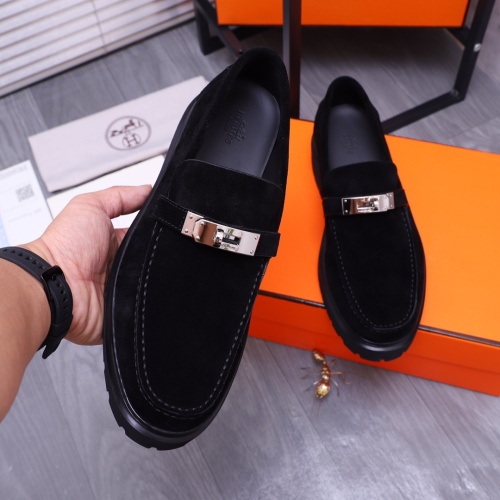 Replica Hermes Leather Shoes For Men #1164373 $130.00 USD for Wholesale