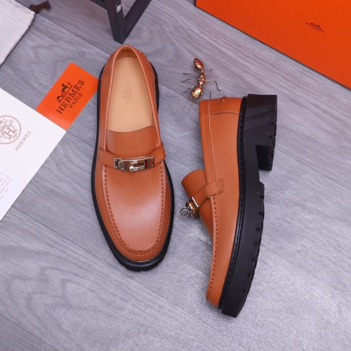 Replica Hermes Leather Shoes For Men #1164374 $130.00 USD for Wholesale