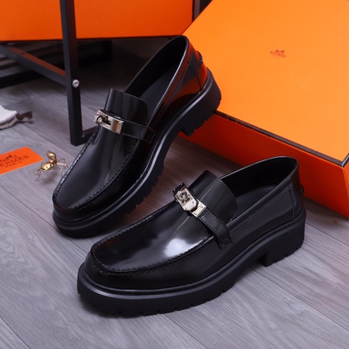 Hermes Leather Shoes For Men #1164376 $130.00 USD, Wholesale Replica Hermes Leather Shoes