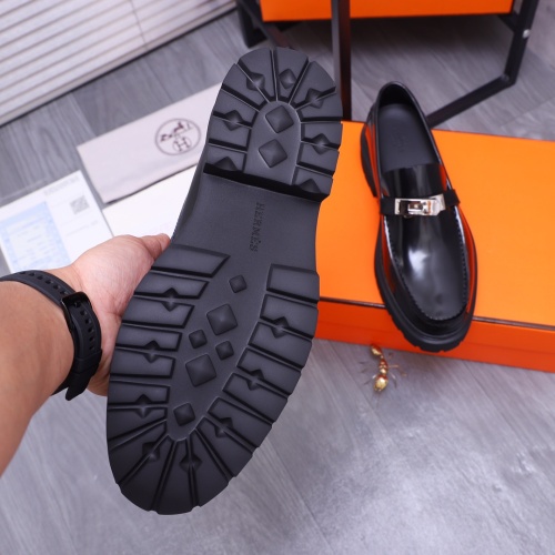 Replica Hermes Leather Shoes For Men #1164376 $130.00 USD for Wholesale