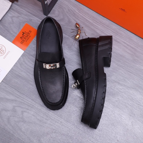 Replica Hermes Leather Shoes For Men #1164380 $130.00 USD for Wholesale
