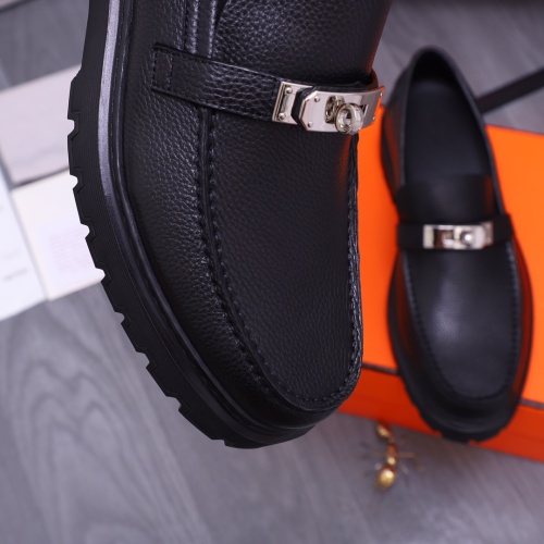 Replica Hermes Leather Shoes For Men #1164380 $130.00 USD for Wholesale