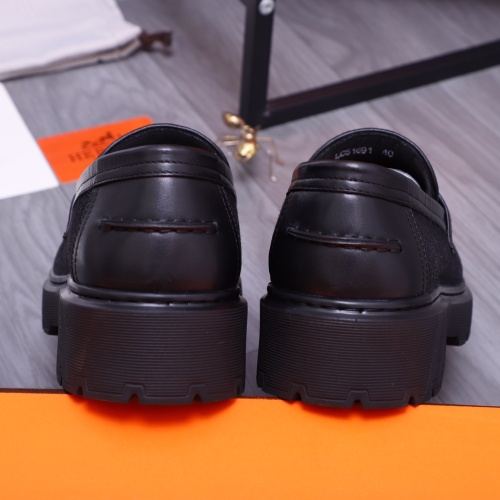 Replica Hermes Leather Shoes For Men #1164386 $130.00 USD for Wholesale