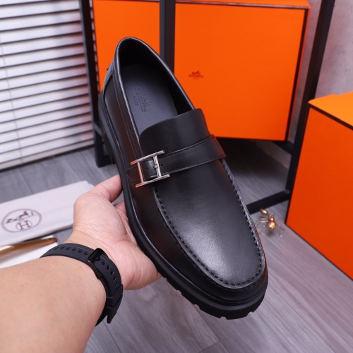 Replica Hermes Leather Shoes For Men #1164388 $130.00 USD for Wholesale