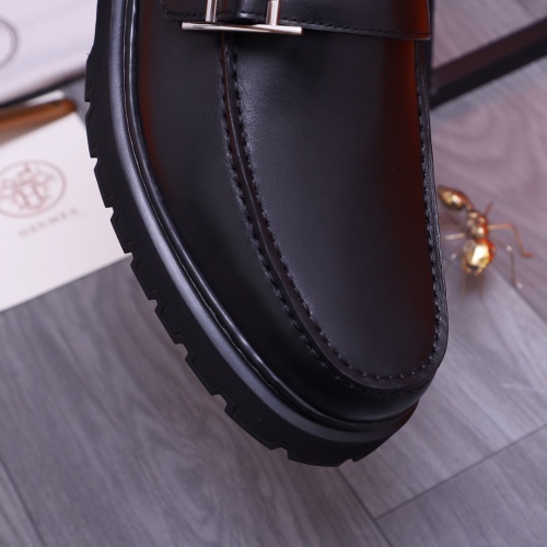Replica Hermes Leather Shoes For Men #1164388 $130.00 USD for Wholesale