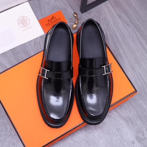 Replica Hermes Leather Shoes For Men #1164389 $130.00 USD for Wholesale