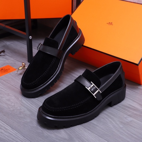 Hermes Leather Shoes For Men #1164390 $130.00 USD, Wholesale Replica Hermes Leather Shoes
