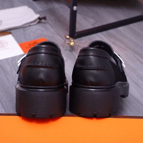 Replica Hermes Leather Shoes For Men #1164390 $130.00 USD for Wholesale