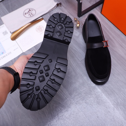 Replica Hermes Leather Shoes For Men #1164390 $130.00 USD for Wholesale