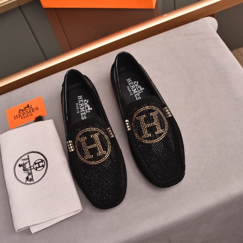 Replica Hermes Leather Shoes For Men #1164455 $72.00 USD for Wholesale