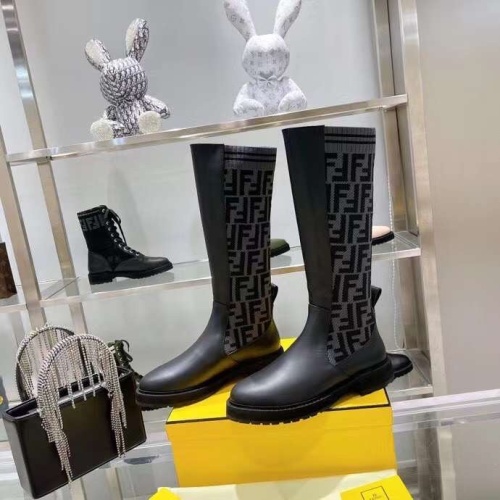 Replica Fendi Fashion Boots For Women #1165168 $100.00 USD for Wholesale
