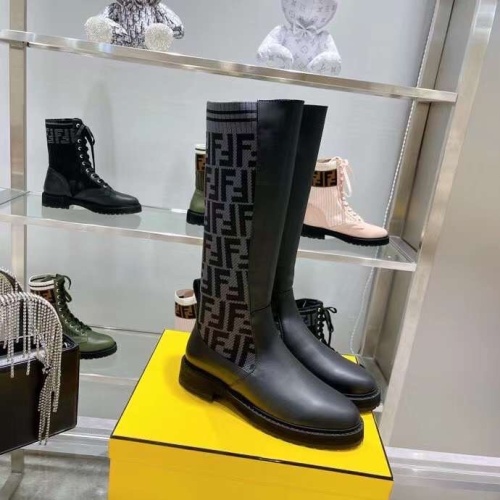 Replica Fendi Fashion Boots For Women #1165168 $100.00 USD for Wholesale