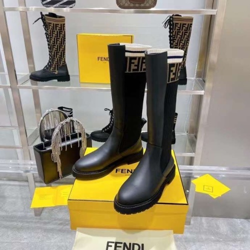 Replica Fendi Fashion Boots For Women #1165169 $100.00 USD for Wholesale