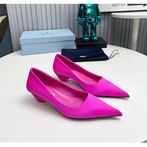 Prada High-heeled Shoes For Women #1165357 $105.00 USD, Wholesale Replica Prada High-heeled Shoes