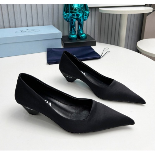 Prada High-heeled Shoes For Women #1165361 $105.00 USD, Wholesale Replica Prada High-heeled Shoes