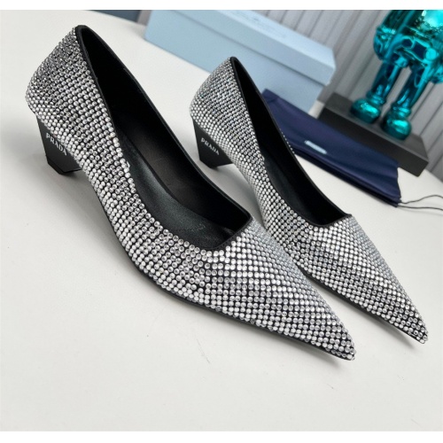 Prada High-heeled Shoes For Women #1165439 $118.00 USD, Wholesale Replica Prada High-heeled Shoes