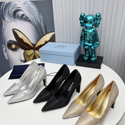Replica Prada High-heeled Shoes For Women #1165462 $118.00 USD for Wholesale