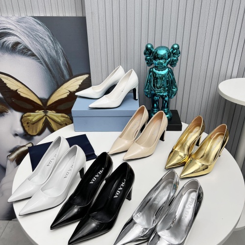 Replica Prada High-heeled Shoes For Women #1165468 $102.00 USD for Wholesale